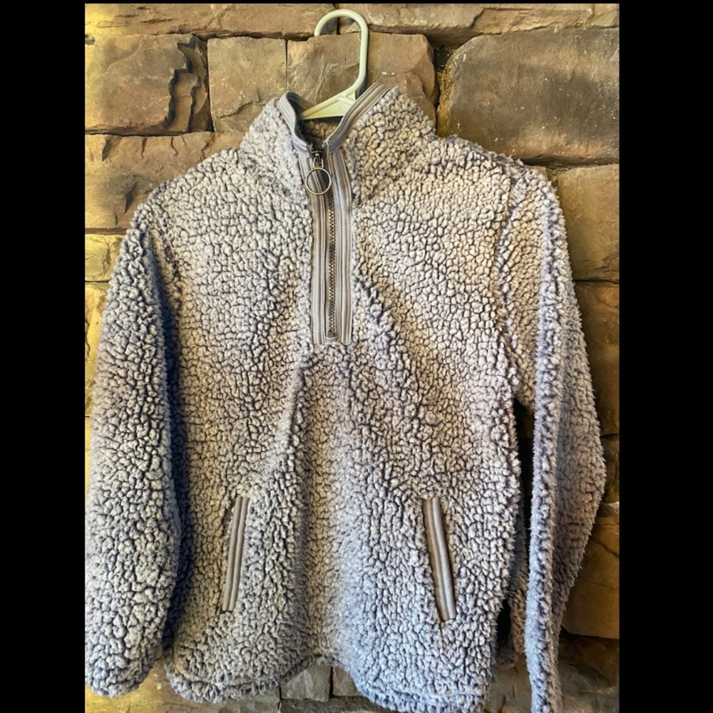 gray soft sherpa